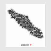 Vancouver Island Plaatsen West Coast Vinyl Sticker (Vel)