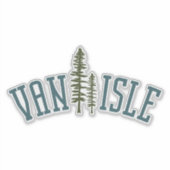 Vancouver Island Plaatsen West Coast Vinyl Sticker (Voorkant)