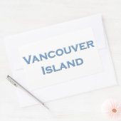 Vancouver Island Tekst Logo Rechthoekige Sticker (Envelop)