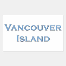 Vancouver Island Tekst Logo Rechthoekige Sticker