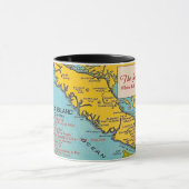 Vancouver Island Vintage Kaart Ansichtkaart Mok (Midden)