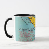 Vancouver Island Vintage Kaart Ansichtkaart Mok (Links)