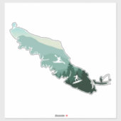 Vancouver Island West Coast Design Vinyl Sticker (Vel)