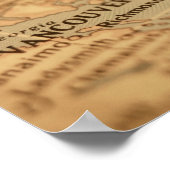 Vancouver-kaart Poster (Hoek)