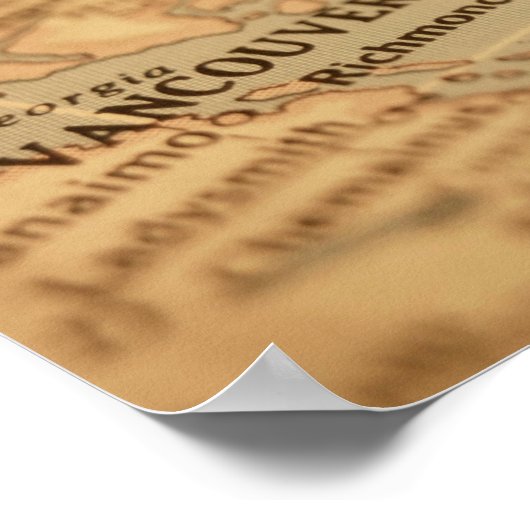 Vancouver-kaart Poster (Hoek)