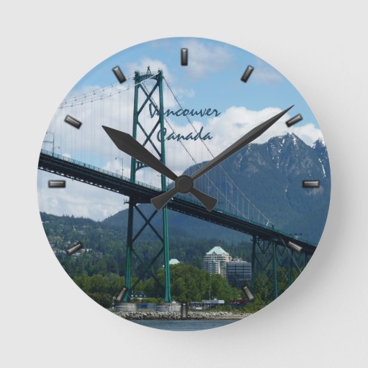 Vancouver-kast op maat van de Vancouver-wandklok Ronde Klok (Voorkant)