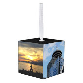Vancouver-kerstornament, gepersonaliseerd Souvenir Kubus Ornament (Achter hoekig)