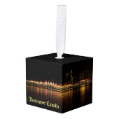Vancouver-kerstornament, gepersonaliseerd Souvenir Kubus Ornament (Voorkant hoekig)