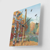 Vancouver-klok Aangepaste Vancouver-wandklok Vierkante Klok (Hoek)