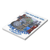 Vancouver-laptop - Aangepast Vancouver Souvenir Notitieblok (Linkerzijde)