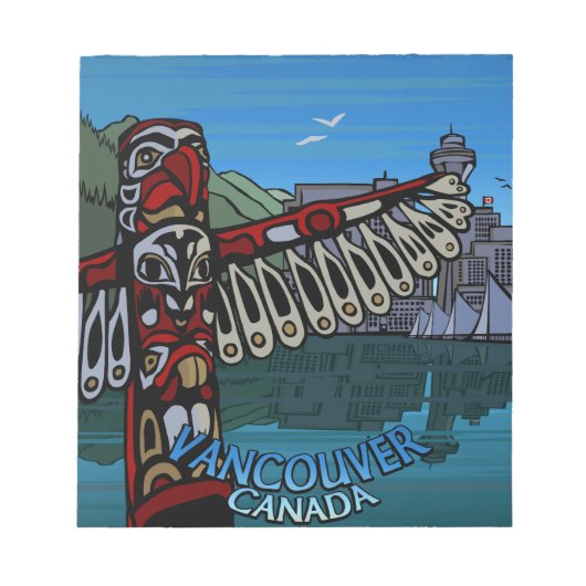 Vancouver-laptop Vancouver - standaard Art Souveni Notitieblok (Voorkant)