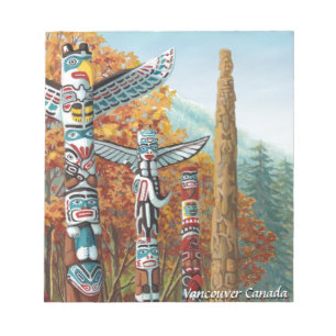 Vancouver-laptop Vancouver Totem Poles Souvenir Notitieblok