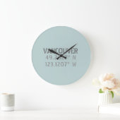 Vancouver Latitude Longitude-wandklok Grote Klok (Huis)