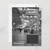 Vancouver - Lege luchthaven, zwart-wit Briefkaart (Voorkant / Achterkant)