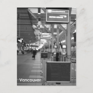 Vancouver - Lege luchthaven, zwart-wit Briefkaart