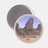 Vancouver Magnet Souvenir Magnet-Buttonnen en cade (Voorkant / Achterkant)