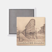 Vancouver Magnet Souvenir Magnet-Buttonnen en cade (Voorkant / Achterkant)