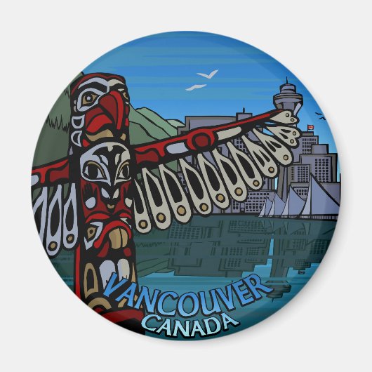 Vancouver Magnet Souvenir Magnet-Buttonnen en cade (Voorkant)