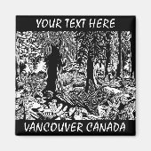 Vancouver Magnet Souvenir Stanley Park Forest Gift (Voorkant)