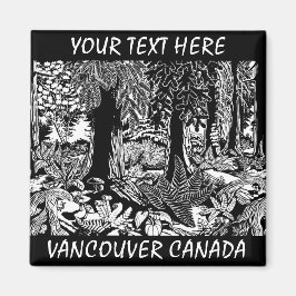 Vancouver Magnet Souvenir Stanley Park Forest Gift