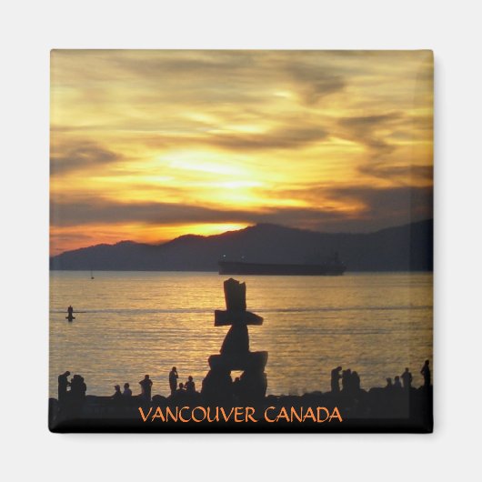 Vancouver Magnet Souvenir Sunset Beach Magnets (Voorkant)