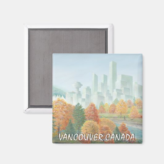 Vancouver Magnet Souvenir Vancouver Landmark Gifts (Voorkant / Achterkant)