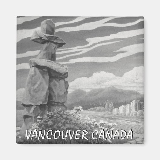 Vancouver Magnet Souvenir Vancouver Landmark Gifts (Voorkant)