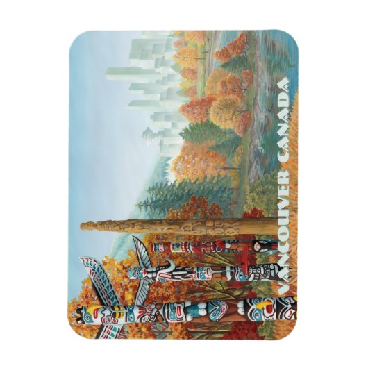 Vancouver Magnet Totem Pole Magneet (Verticaal)