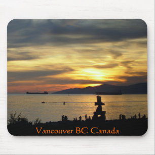 Vancouver Mousepad Souvenir Canada Sunset Gift Muismat