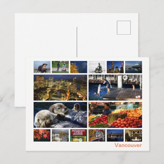 Vancouver multi-afbeelding 2 briefkaart (Voorkant / Achterkant)