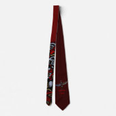 Vancouver Native Art Stropdassen Totem Pole Neckti (Achterkant)
