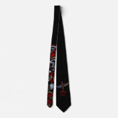 Vancouver Native Art Stropdassen Totem Pole Neckti (Achterkant)