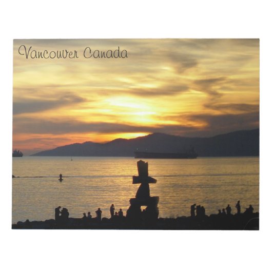Vancouver Notepad Vancouver Landmarks Souvenir Notitieblok (Voorkant)