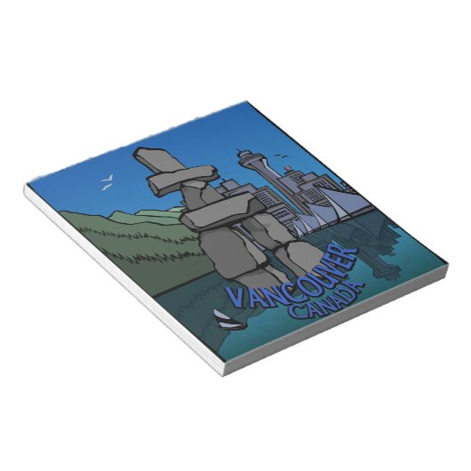 Vancouver Notepad Vancouver Landmarks Souvenir Notitieblok (Schuin)