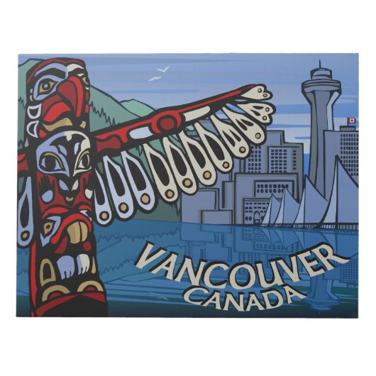 Vancouver Notepad Vancouver Landmarks Souvenir Notitieblok (Voorkant)