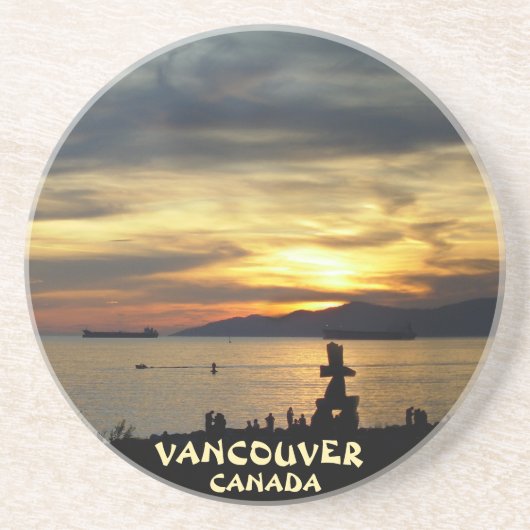Vancouver Onderzetter Inukshuk Vancouver Souvenir  (Voorkant)