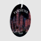 Vancouver Panoramic Souvenir Kerstmis Ornament (voorkant)
