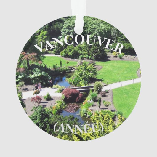 Vancouver Panoramic Souvenir Kerstmis Ornament (achterkant)