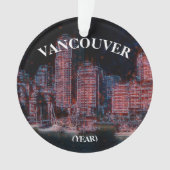 Vancouver Panoramic Souvenir Kerstmis Ornament (voorkant)