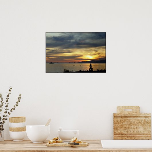 Vancouver Poster BC Sunset Seascape Print (Keuken)