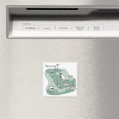 Vancouver Poster - groen Magneet (Insitu (Vaatwasser))