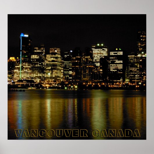 Vancouver Poster Print Vancouver Cityscape Print (Voorkant)