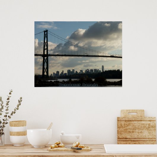 Vancouver Poster Vancouver Lions Gate Souvenir (Keuken)