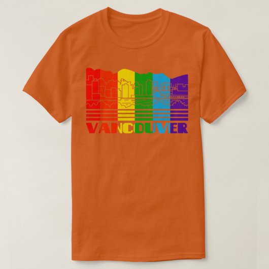 Vancouver Pride Vancouver LGBT Gift LGBTQ Onderste T-shirt (Design voorkant)