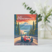 Vancouver  raceauto briefkaart (Staand voorkant)