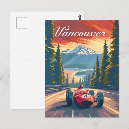 Vancouver  raceauto briefkaart (Voorkant / Achterkant)