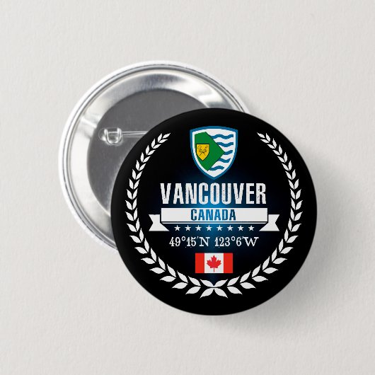 Vancouver Ronde Button 5,7 Cm (Voorkant /achterkant)