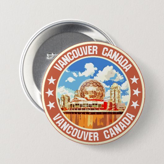 Vancouver Ronde Button 7,6 Cm (Voorkant /achterkant)