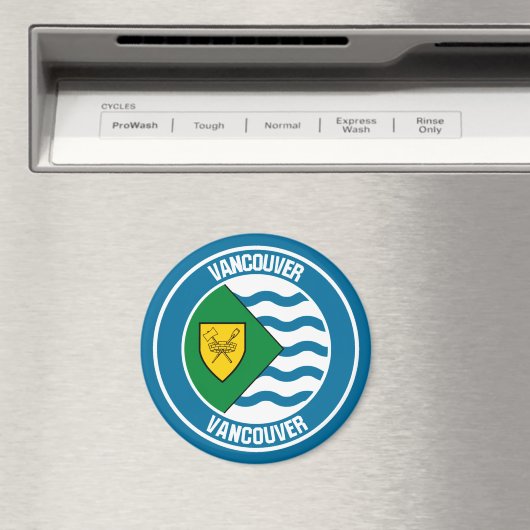 Vancouver Round Emblem Magneet (Insitu (Vaatwasser))