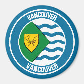 Vancouver Round Emblem Magneet (Voorkant)